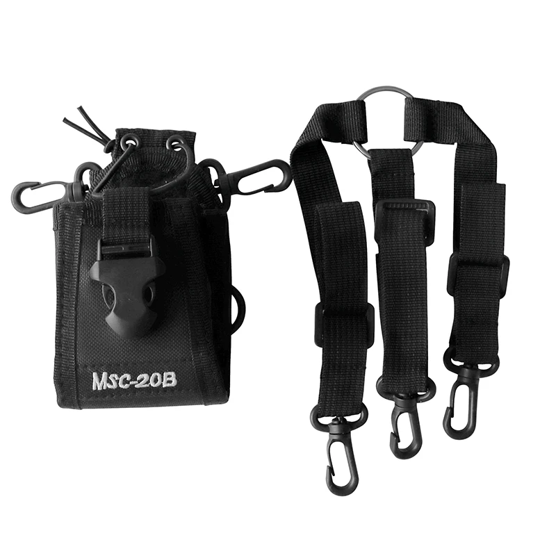 Nylon Two-Way Radio Case with Adjustable Shoulder Strap Walkie Talkie Holder Pouch Bag for Baofeng