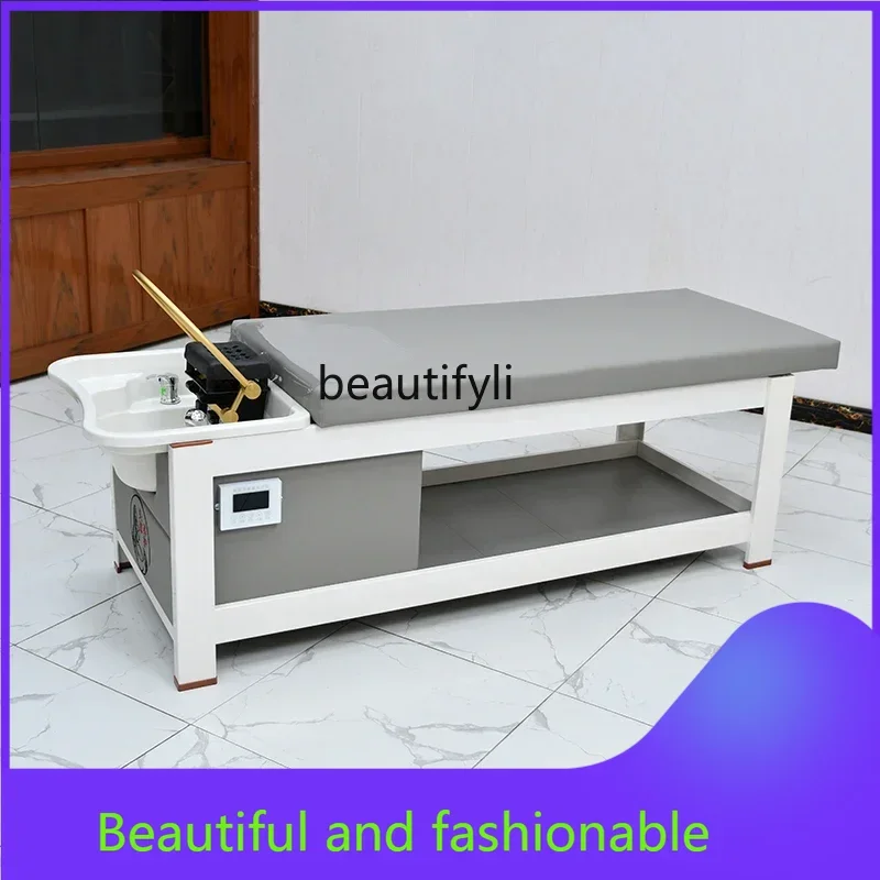 

zGThai Hair Saloon Dedicated Shampoo Chair Head Therapy Bed Constant Temperature Water Circulation Fumigation Integrated Bed