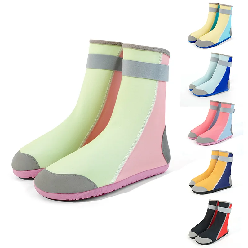 Chaussures aquatiques imperméables pour adultes et enfants, bottes de pêche aux pieds nus, chaussures de pataugeoire de plage en plein air, chaussettes de fitness intérieures, chaussures de yoga