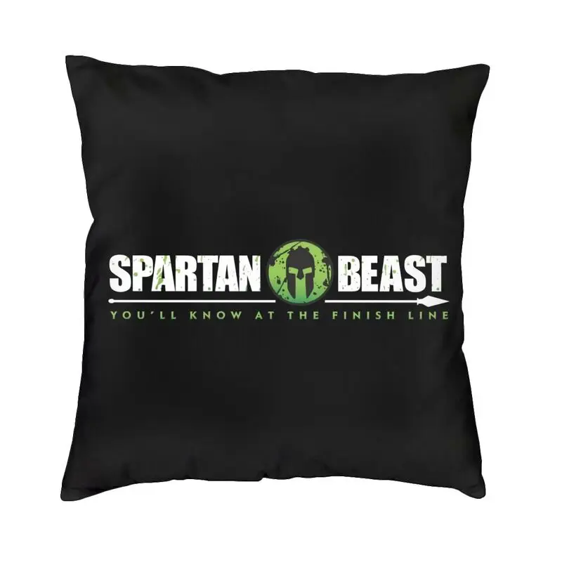 Luxury Sparta Spirit Spartan Race Throw Pillow Case Home Decorative Custom Square Cushion Cover 40x40cm Pillowcover Living Room