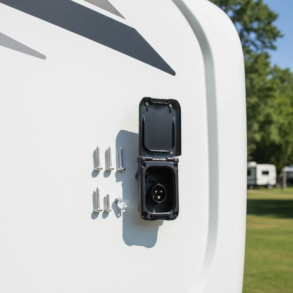 

Waterproof 16A RV Power Socket High Current Charging With Indicator Light External Flush Female Socket Outlet Power Interface