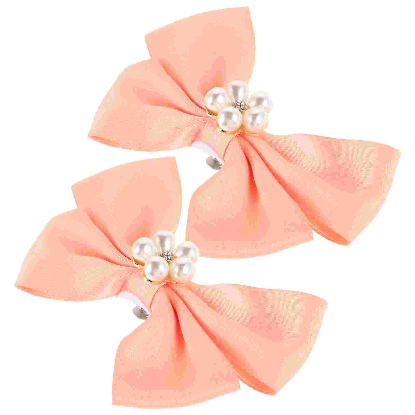 

2 Pcs Bow Shoe Buckle Fancy Clips Shoes Flower Bows Detachable Jewelry Removable for Sneakers Heels Bride