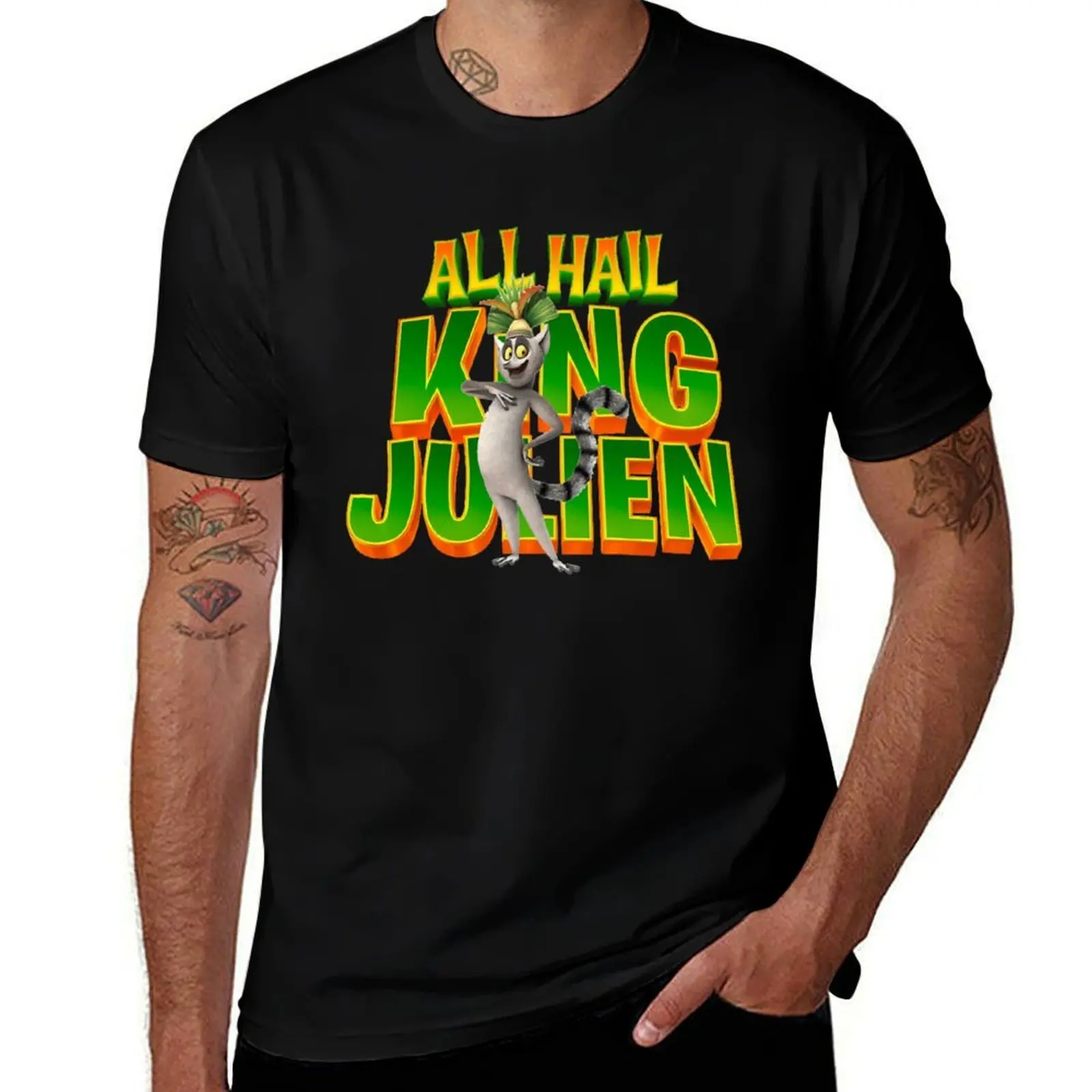 King Julien King Julien King Julien T-Shirt Daily Work Short Sleeve Top