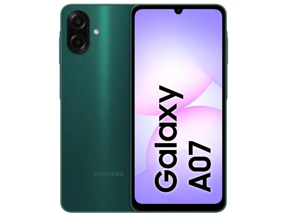 Smartphone Samsung A07 256GB Verde 8GB RAM Tela 6,7" Câm. Dupla + Selfie 8MP