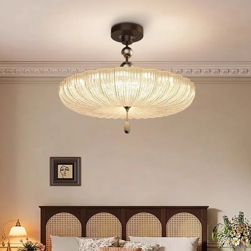 Medieval style bedroom ceiling lamp, elegant chandelier