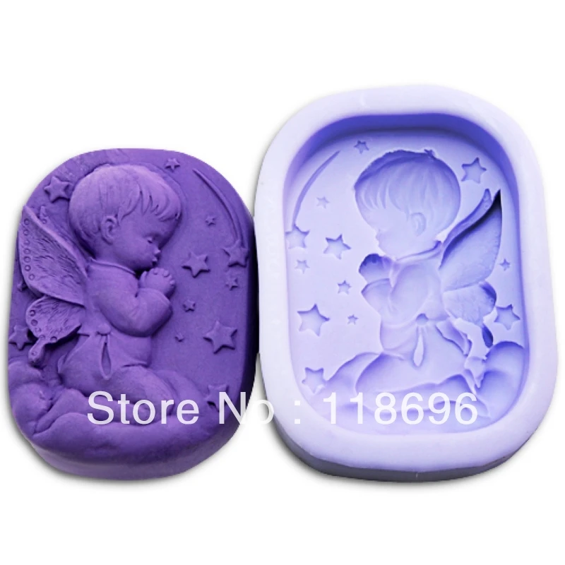 

PRZY Angel boy silicon soap mold (No odor, no oil stains) Cake decoration Cake mold manual soap fondant mold NO.SO-001