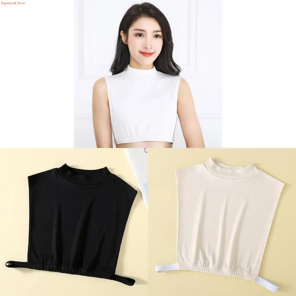 Q5WE Soft and Comfortable Women's Half Top Collar Elegant Neck Warmer for All Seasons Trendy Women's Collar Turtleneck