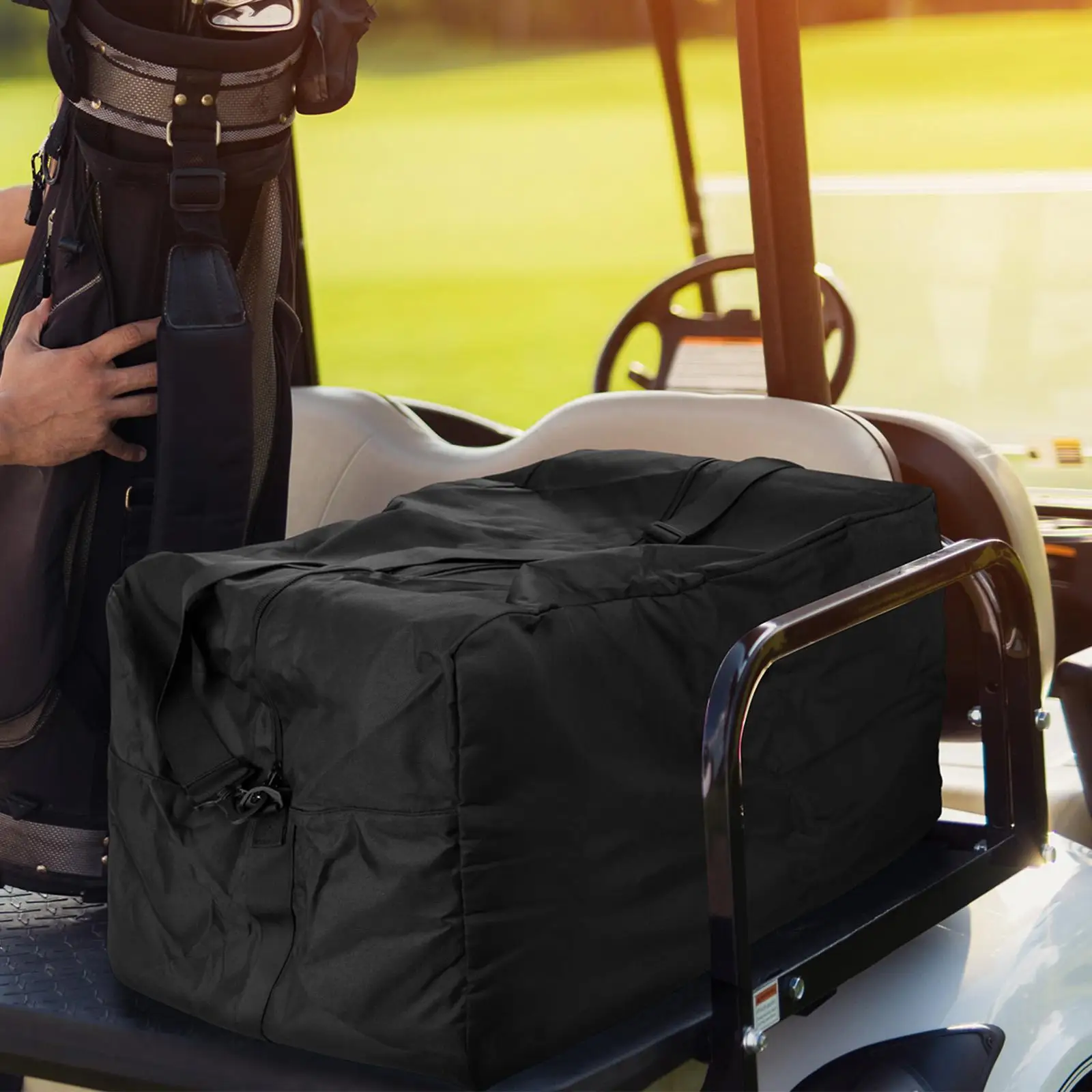 

Waterproof Golf Push Cart Bag Carrier Folding Oxford Cloth Lightweight Storage Organizer Travel Caddy for Men and Women