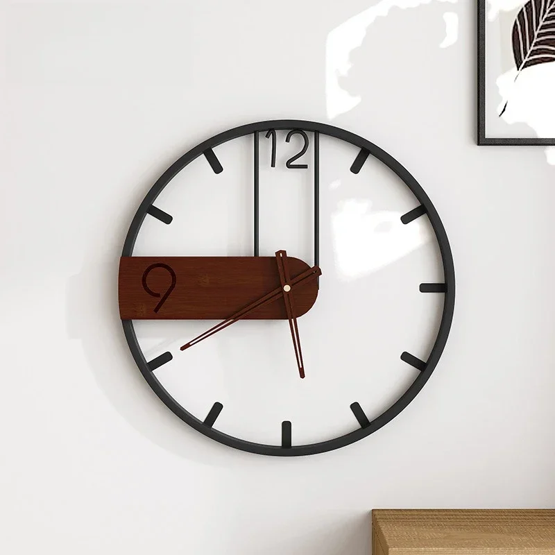 

​Scandinavian Matte Metal Wall Clock Unique Super Silent Contemporary Geometric Luxury Living Room Artistic Decor