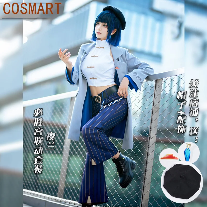 

Anime Genshin Impact Yelan Cool Powerful Uniform Cosplay Costume Halloween Party Role Play Outfit Women Game Suit Cos Clothing