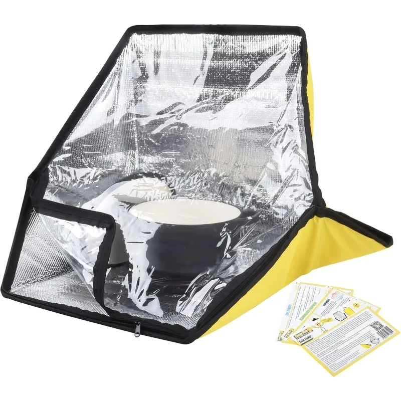 

Premium Solar Oven, Portable Outdoor Solar Cooker & Camping Oven, Reinforced & Foldable with Support Rods, Carry Bag & Full