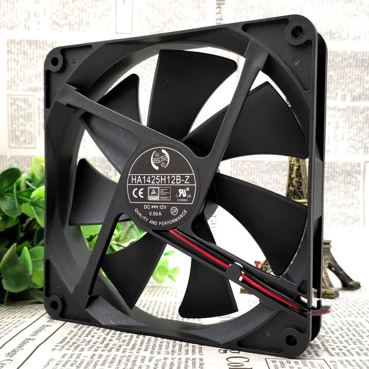 

BRAND NEW ORIGINAL HA1425H12B-Z 12VDC 0.22A 1800RPM R CASE COOLING FAN 14025 14CM 140*140*25MM