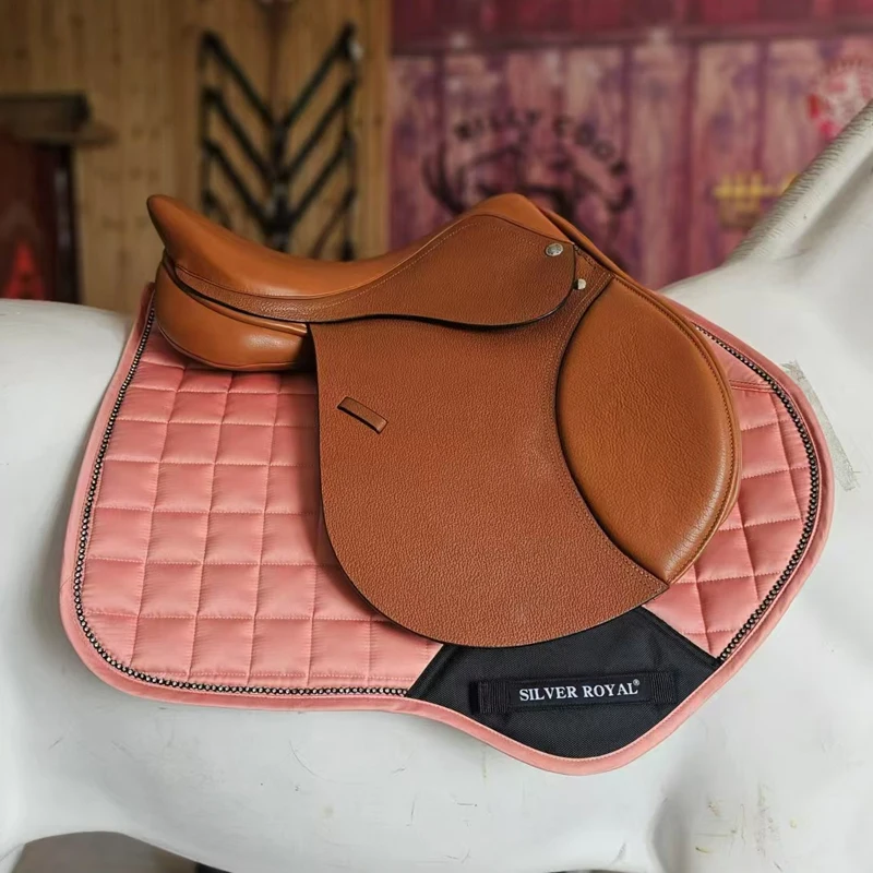 British sweat drawer saddle pad horse pad Sweater drawer integrated saddle pad satin pad square with drilling saddle pad equestr