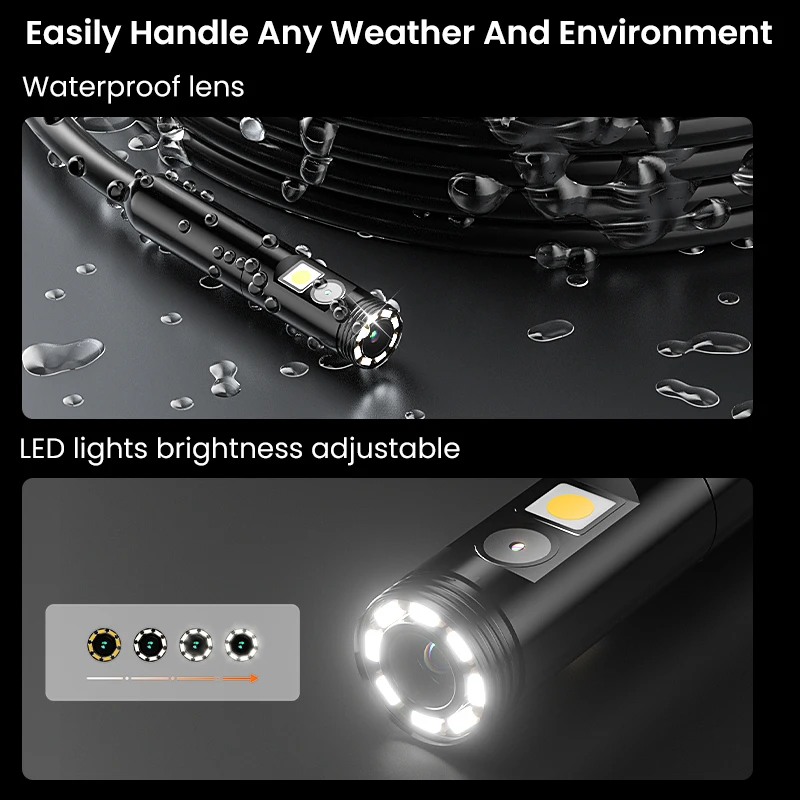 Industrial Endoscope 4.3'' Screen Single Dual Lens 2M-100M Automotive Endoscopy Inspection Borescope Waterproof Plumbing Camera