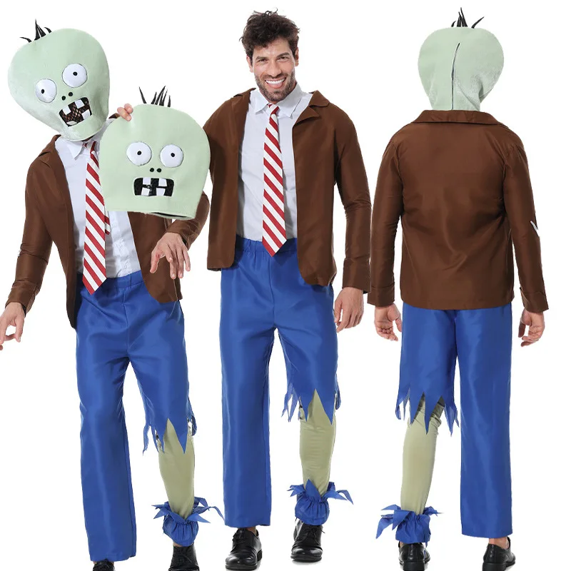 Halloween Plant  Zombies Cosplay Headwear Costume Children's Performance Outfit Male Female Version Cartoon Design