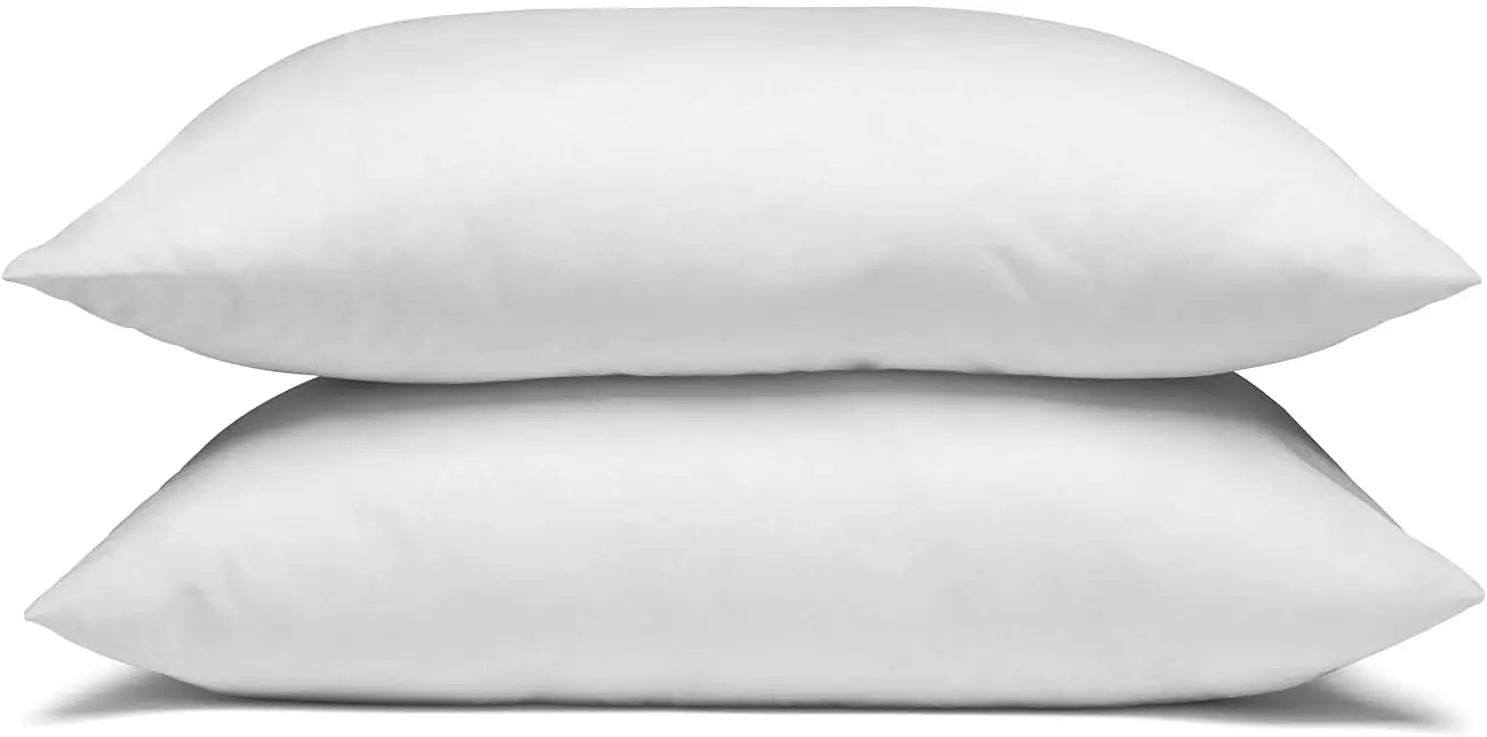 

Dream Surrender Medium Support Pillows - Hypoallergenic Polyester Filled Cotton Shell Pillow Set, Standard Size 2 Pillow Set for