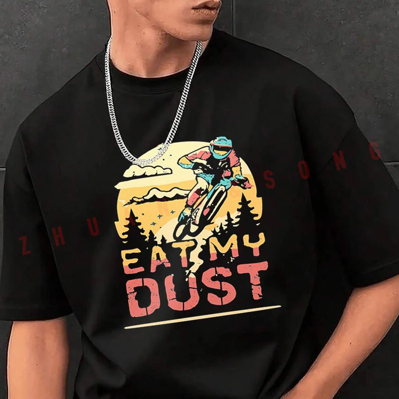 

Мужская модная футболка Mountainbike Downhill Eat, повседневные модные футболки на лето, удобные топы с короткими рукавами