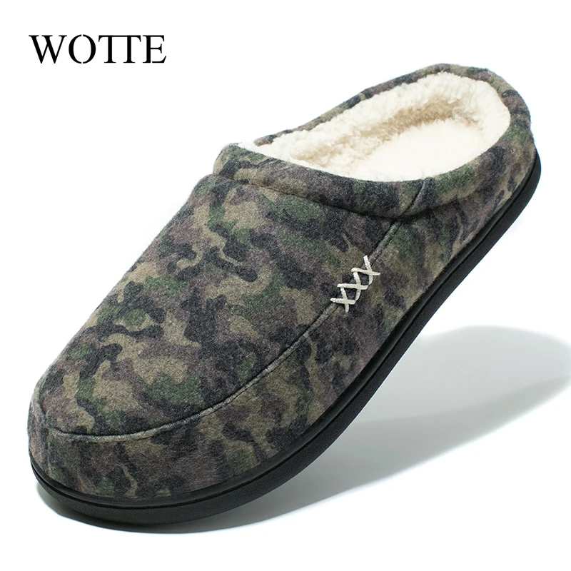 Big Size 4950 Winter Slippers Women Men Thick Sole Indoor Home Warm Couples Shoes Non-Slip Flat Platform Men's Cotton Slippers