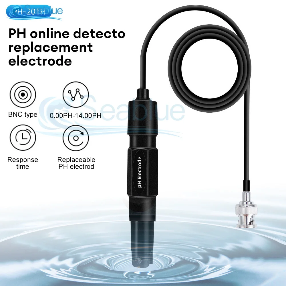 

0-14 Ph Replacement Probe PH Electrode Probe BNC Connector Electrode Sensor For Aquarium Hydroponic Controller Meter Connector