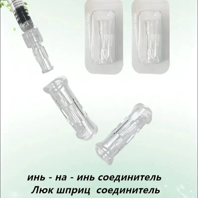 Imagem -03 - Dupla Hélice Médica Estéril Luer Lock Adaptador Conector de Seringa Plástica Transparente Vazamento à Prova 10 a 100 Pcs