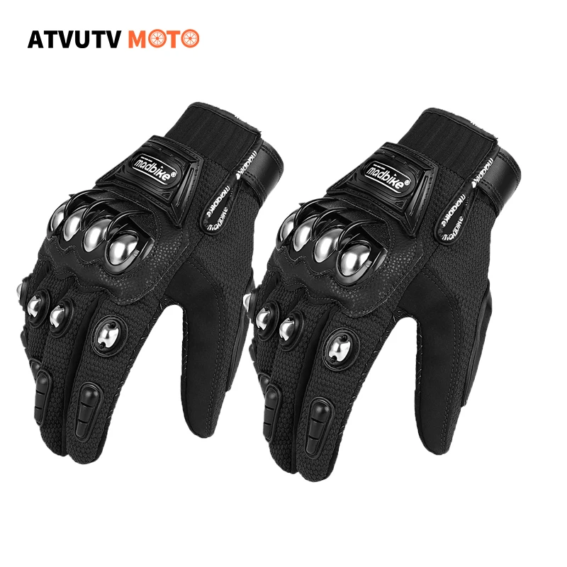 

1 Pair Motorcycle Full Finger Gloves Riding Motorbike Luvas Moto Cycling Gloves Breathable Mesh Fabric Moto Biker Gloves