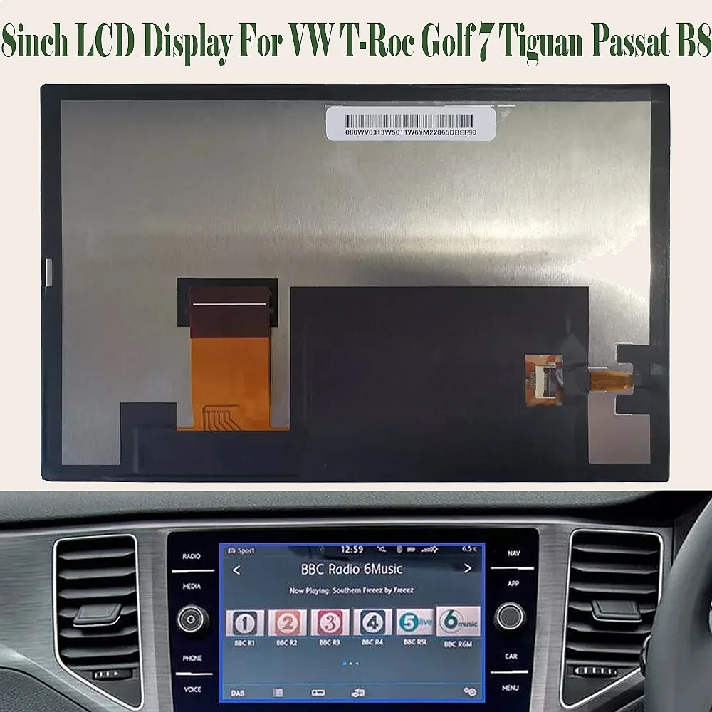 5G6919605B For VW T-Roc Golf 7 Tiguan Passat B8 8inch Car LCD Touch Screen Display Replacement