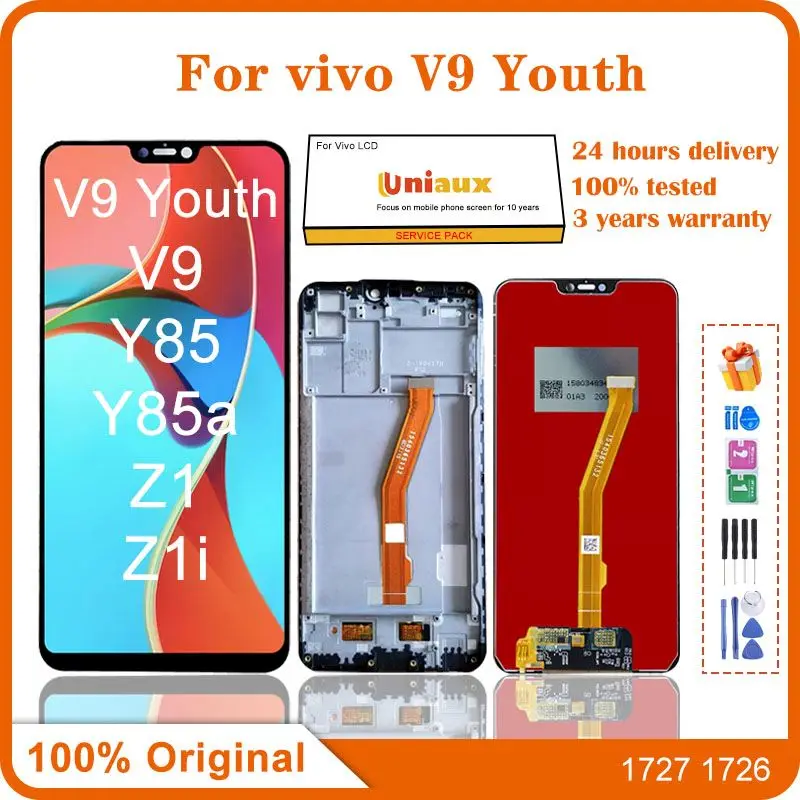 

6.3" Original For Vivo Y85 V9 Pro Z1 Z1i Z3X LCD Display Touch Screen Digitizer Assembly Replacement For Vivo V9 Pro LCD Screen