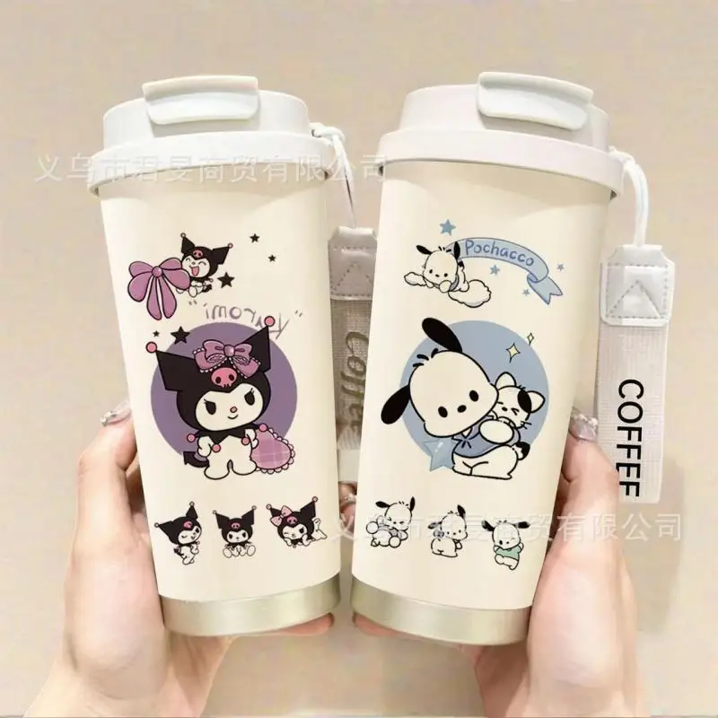 

Kuromi Cartoon Popular Coffee Cup Hot Water Cup Sanrio Kawaii Anime Hot Sell Portable Cup Girl Good-Looking Birthday Gift