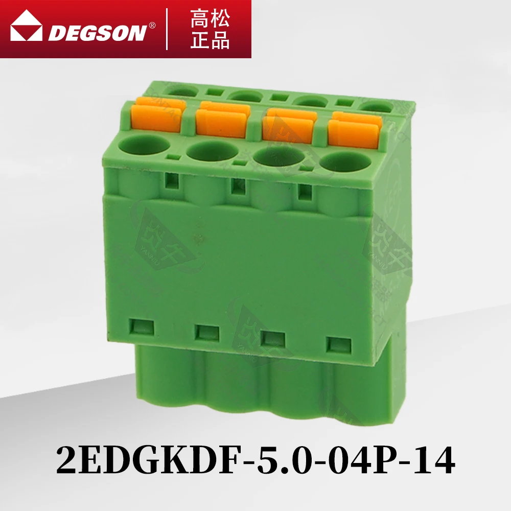 10 stuks DEGSON 2EDGKDF-5.0-5.08 Inplugbare PCB-aansluitblokken Phoenix Contact FKCT2.5-ST KF2EDGKDF 5.0mm 5.08mm 2PIN-12PIN 320V