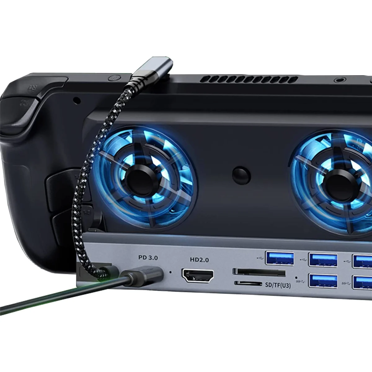 10 in 1 Docking Station with Fan