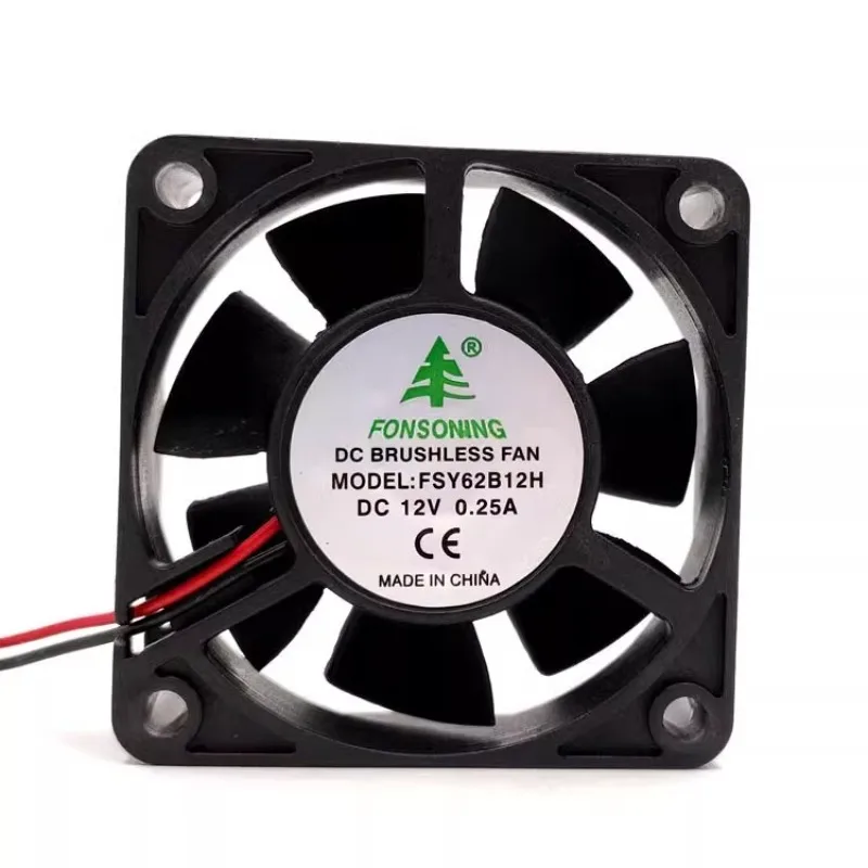 

New CPU Cooler Fan for FONSONING FSY62B12H 6020 12V 0.25A 2-wire Motherboard Silent Cooling Fan 6CM 60*60*20mm