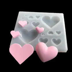 Heart Silicone Fondant Candy Mold Chocolate Mold Cake Moulds for Valentine's Day Mousse Cake Baking French Dessert Brownie