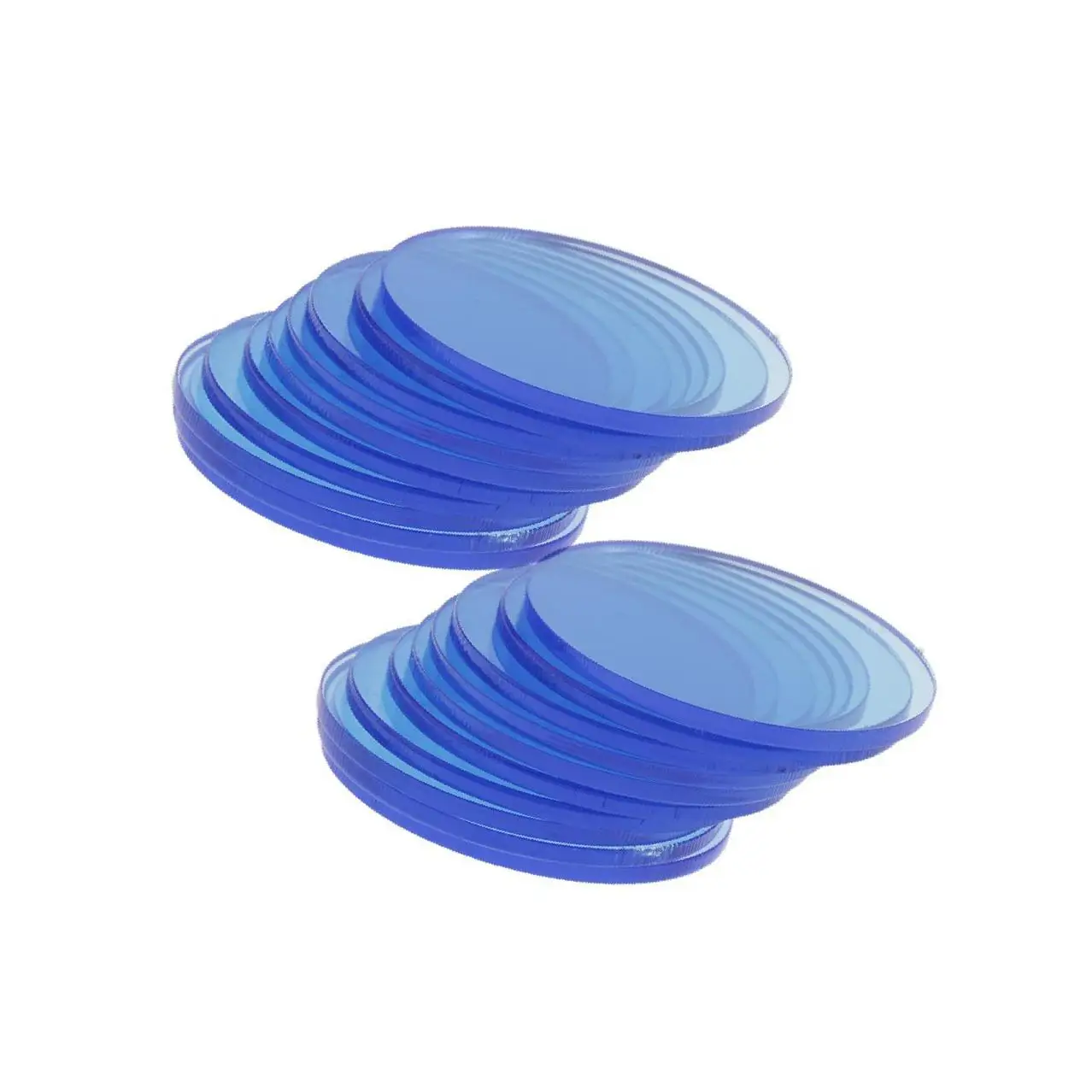 20pcs Mini Acrylic Round Base Display Stand Board Discs Accessory 4cm Blue