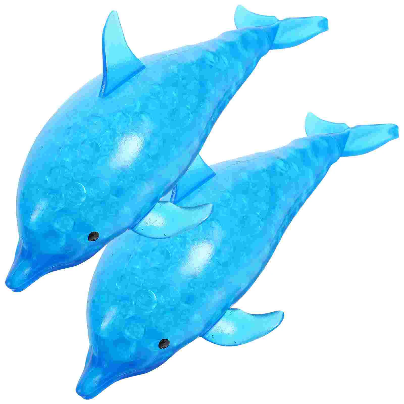 

2 Pcs Dolphin Toys Pinch Ball Stress for Kids Small Prizes Party Favors 8-12