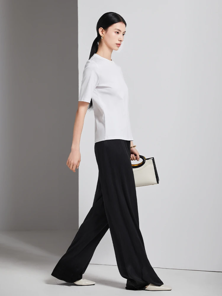 

Брюки S-RUNBEAR из медно-аммиачной ткани с эластичным поясом, с принтом деревьев, свободные, широкие, женские, повседневные, модные