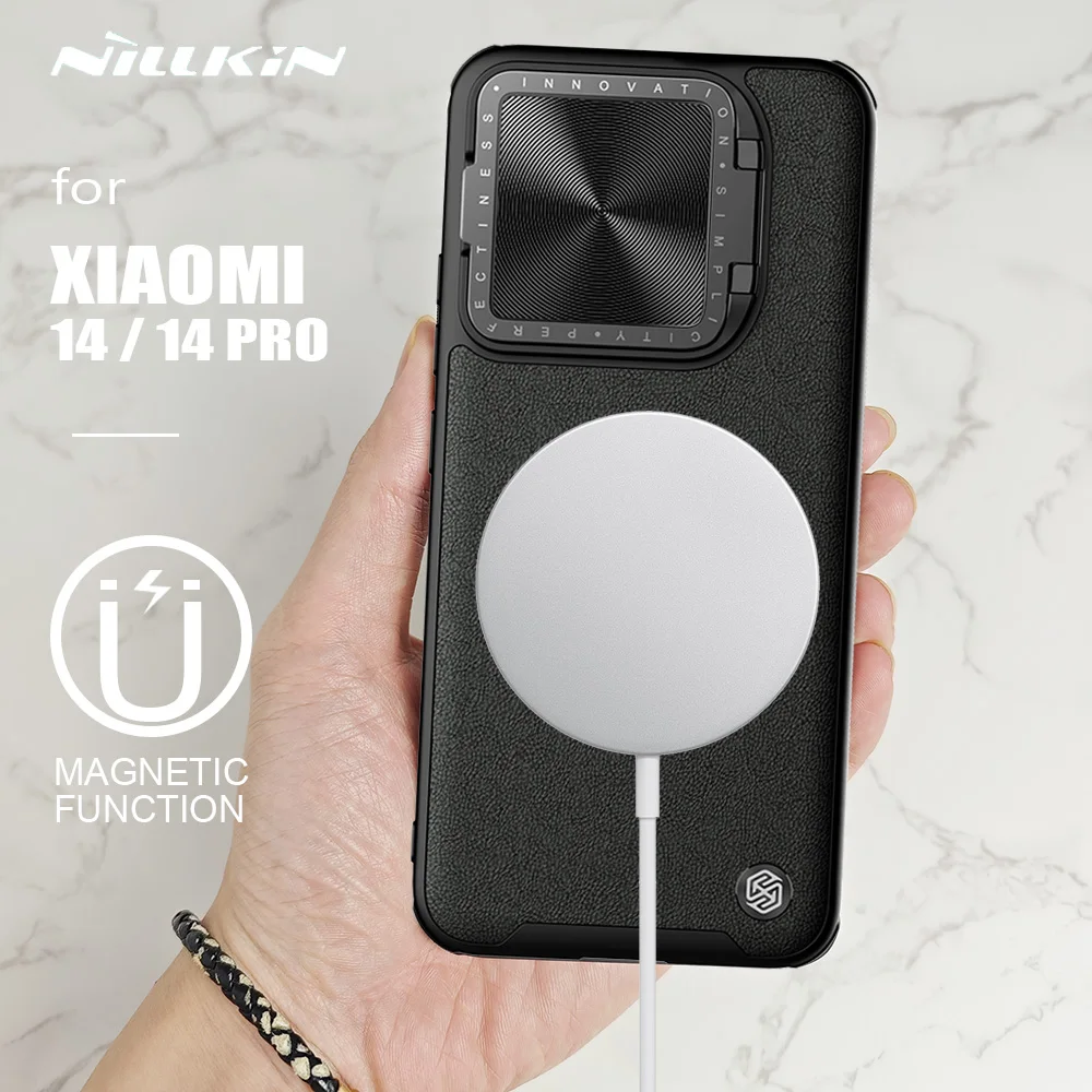 

Кожаный чехол-подставка для Xiaomi Mi 14 / 14 Pro