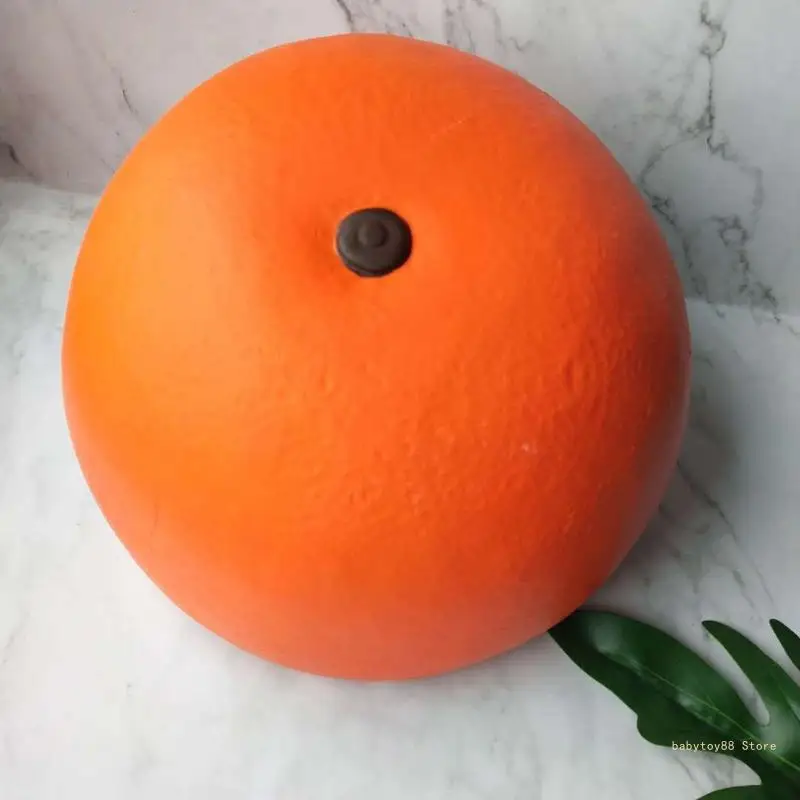 

Y4UD Slow Rising Back Half Orange Fruit Reliever Stress Gifts New Rising Soft Cream Squeeze Toy