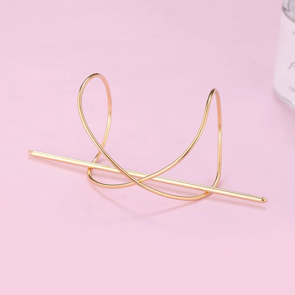 

2pcs Metal Pins Anti-Slip Bun Holders Vintage Style Gold Accessories For Women High Bun Clips Cage Hairpins Elegant Sticks