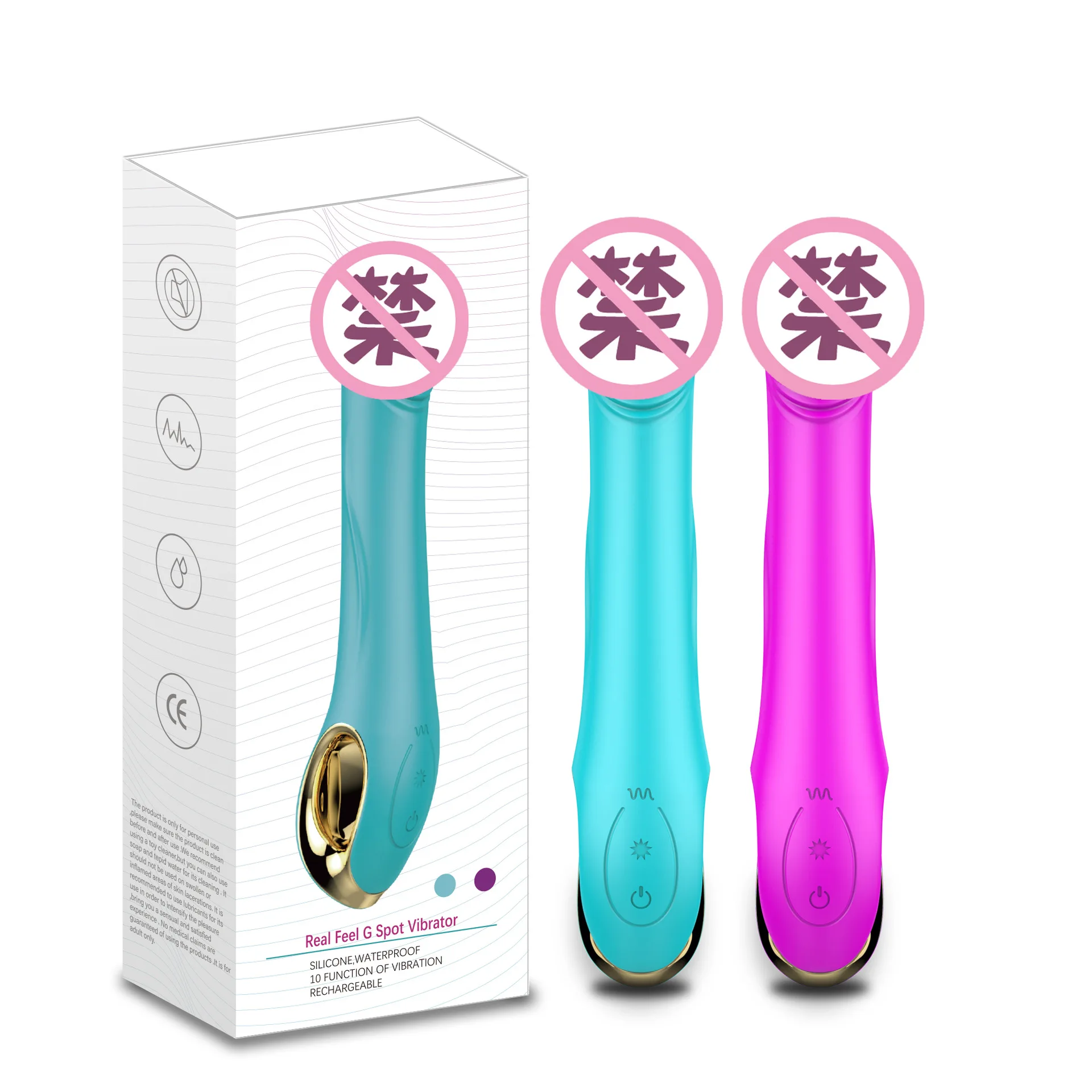 Powerful Vibrant G-Spot Massager With Curved Geometry Wand 10 Frequency Modes Soft Silicone Vibrators For Women Pro Gear