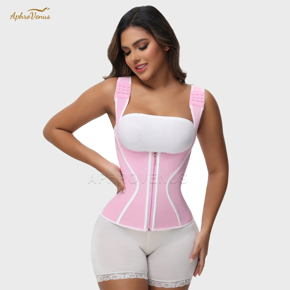colombian-fajas-women-high-compression-waist-trainer-corset-adjustable-hooks-zipper-waist-cincher-slimming-body-shaper-for-women