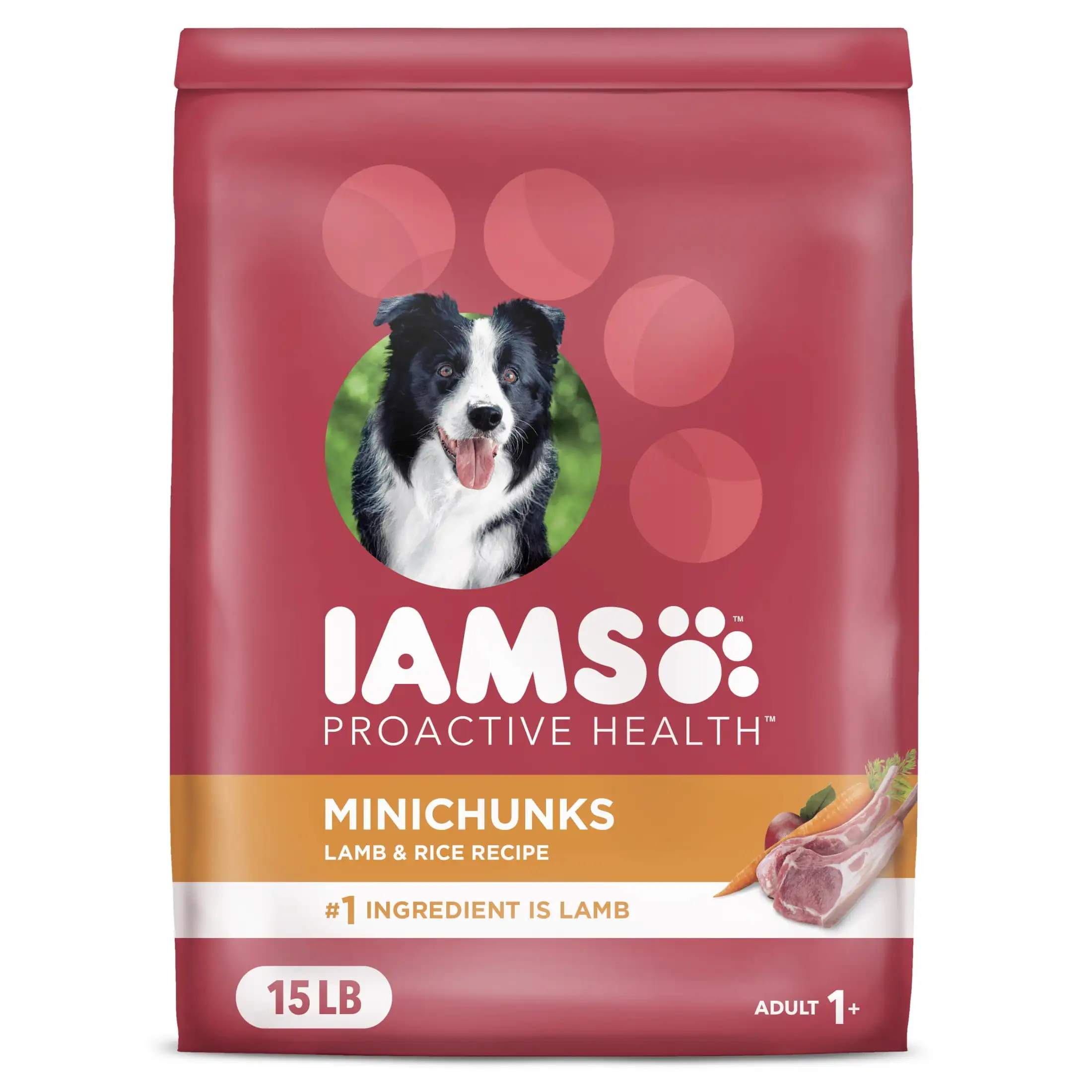

Iams Proactive Health Minichunks Dry Dog Food With Real Lamb & Rice, 15 Lb. Bag