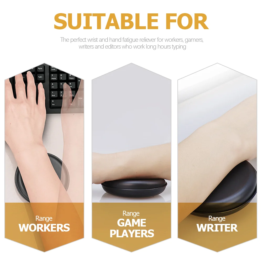 Laptop Mouse Nail Wrist Rest Cushion Elbow Pad Arm for Pads Protective Wireless Black Gaming Support Office