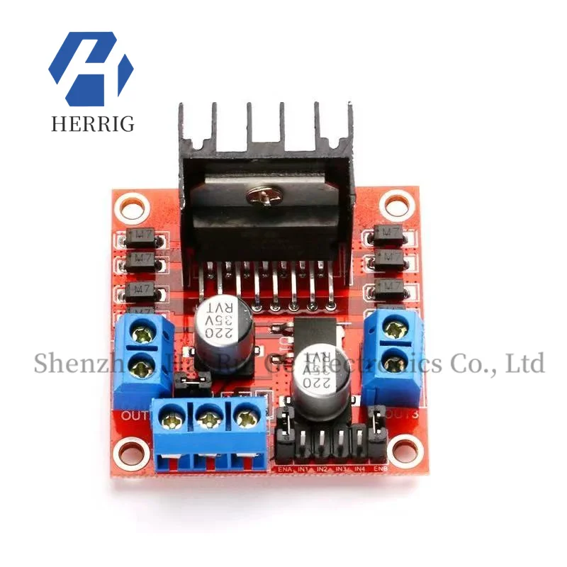 [Jixin Electronics] وحدة لوحة محرك المحرك L298N للمحركات السائر والمركبات الذكية والروبوتات