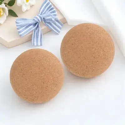 

2 шт., мяч для фасции йоги, диаметр 6 см, пробковый массажный ролик для фитнеса, релаксации спины и тела, миофасциальный релиз