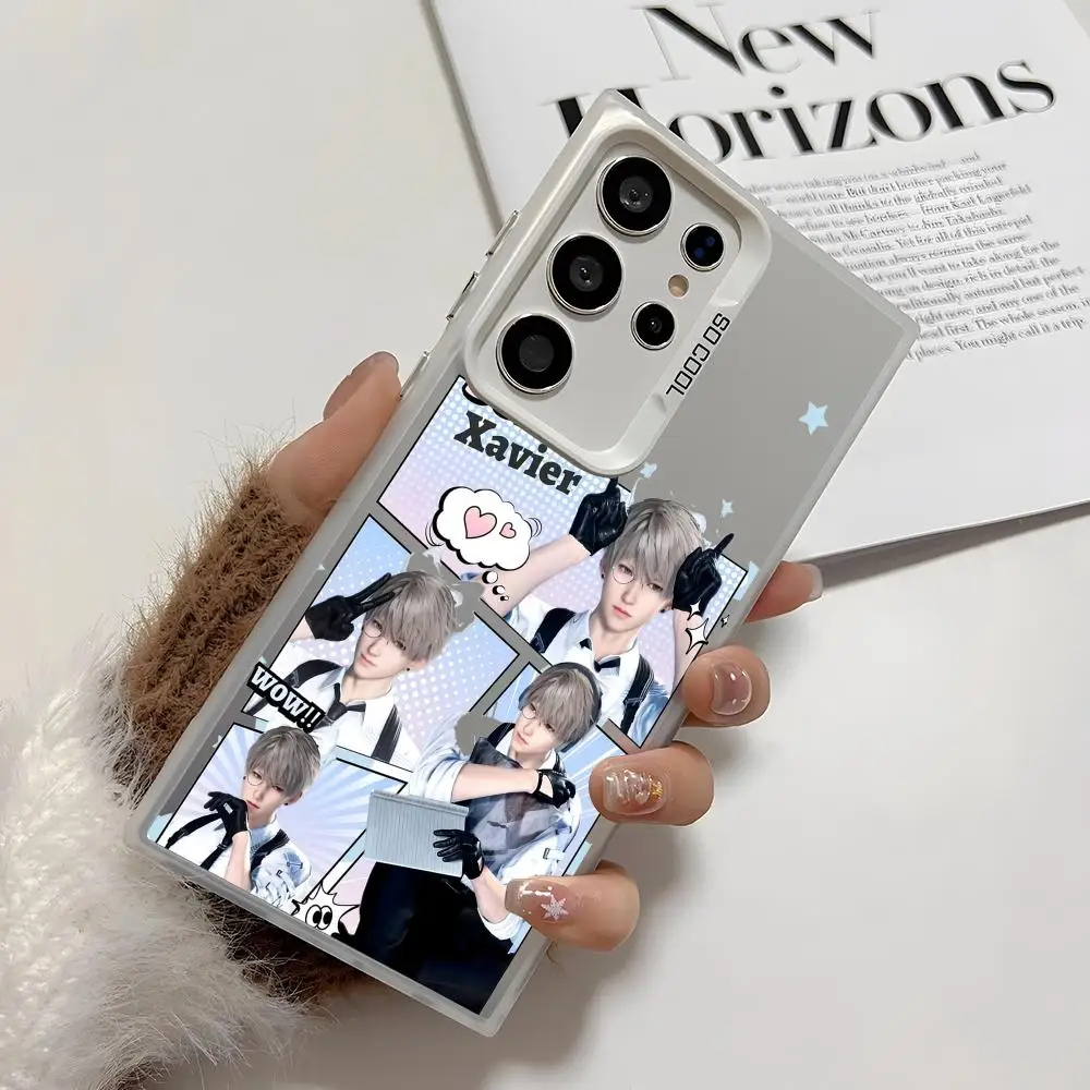 Custodia per telefono gioco Love And Deepspace per Samsung Galaxy S25 Edge S24 S23 S22 S21 S20 Ultra Funda Cover in silicone argento