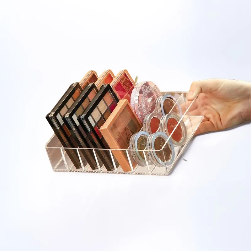 7 Grid Storage Box Clear Plastic Makeup Cosmetic Stand Holder Lipstick Organizer