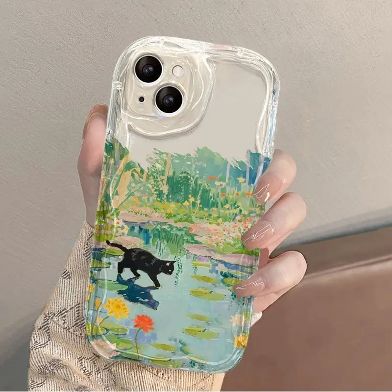 Fishing Black Cat Case For Huawei Honor 90 Lite 20 50 SE X50i Nova 5T 11 7 9 10 P30 Mate 30 40 Pro P40 Lite 5G Cover