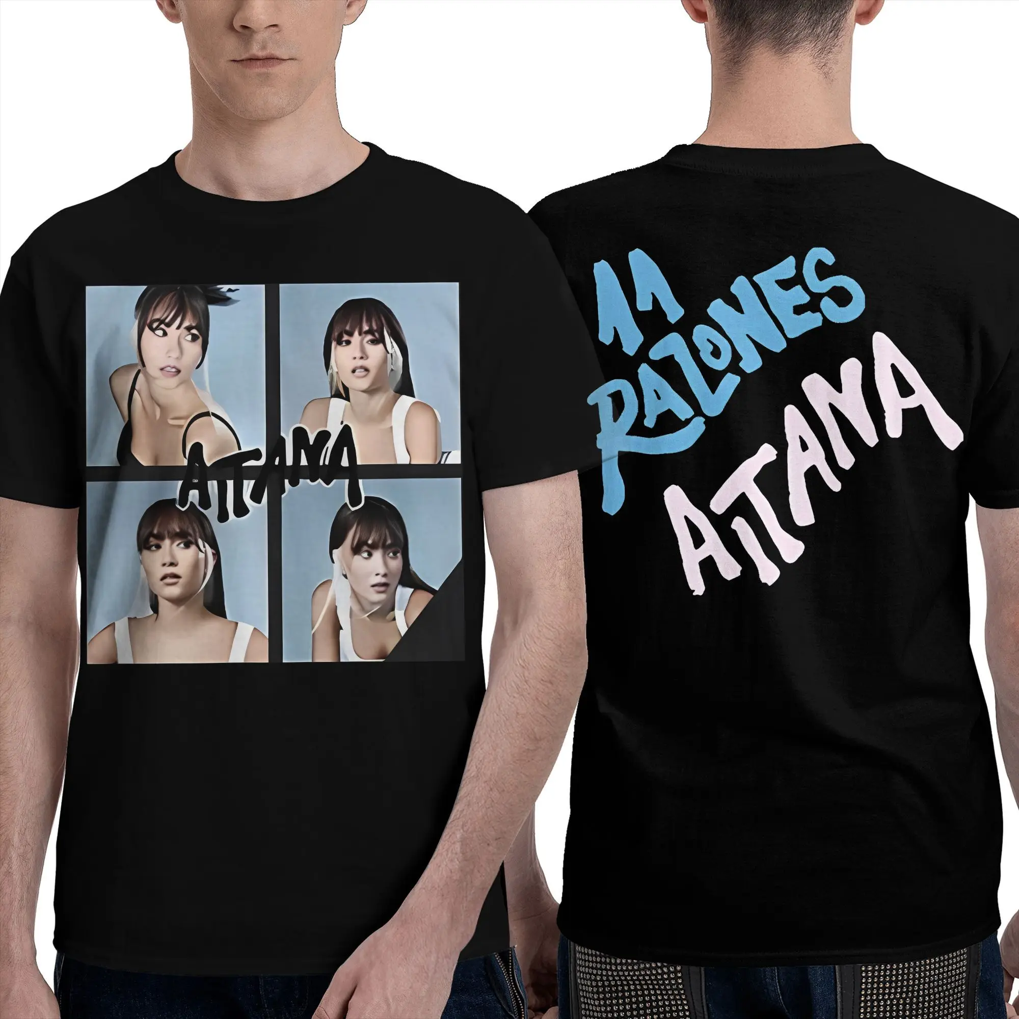 

Men Women Graphic Printed Aitana Ocana Singer Double sided Tee T Shirt Cotton T-shirts Clothing