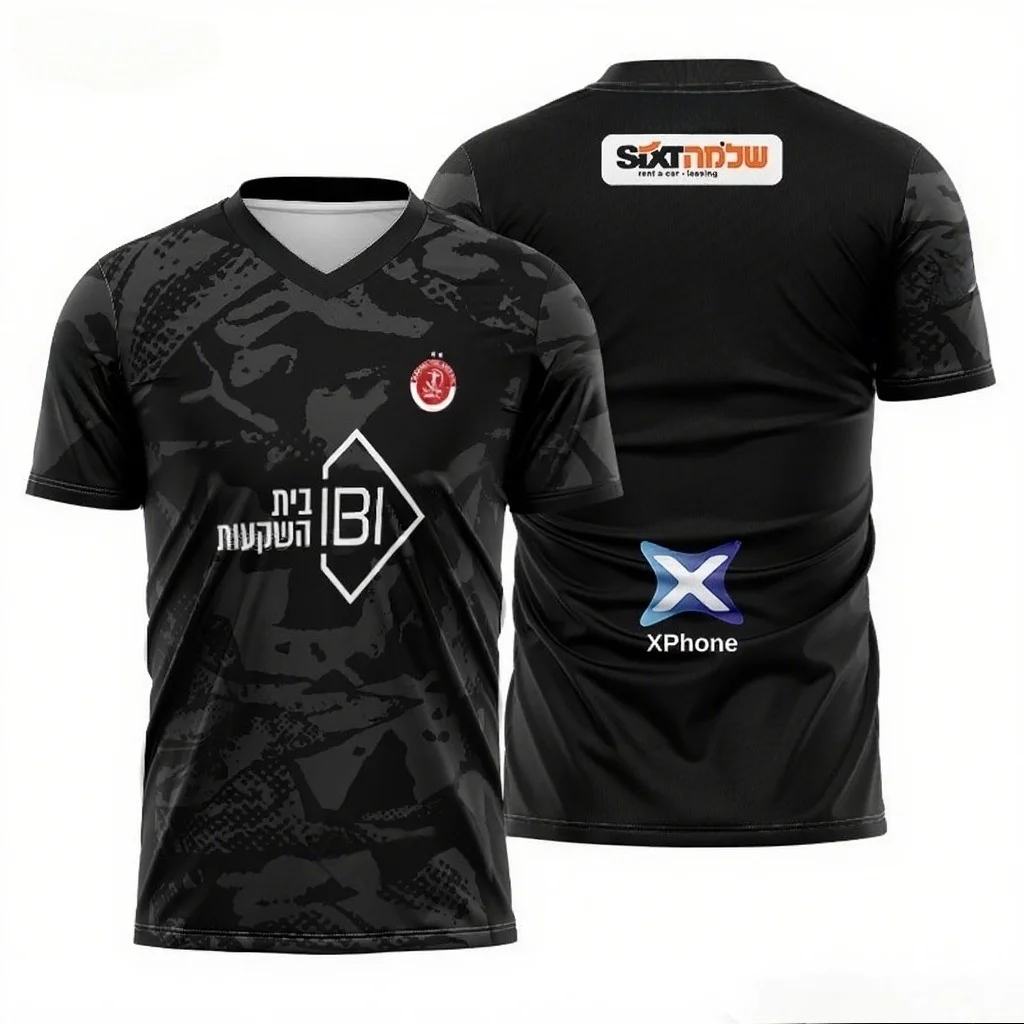 2026 Hapoel Tel Aviv FC Mode-Trikots mit Team-Emblemen, Sponsor-Logos und einzigartigen Designs für echte Fußballfans, Familien-Matching Y2k – Detail 7
