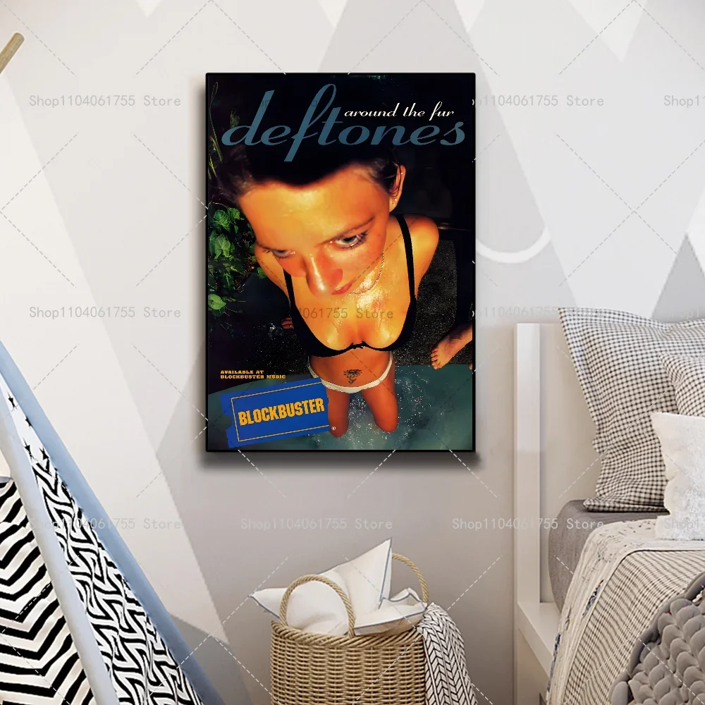 1PC Lassic Hip Hop Star Deftones Music Album Poster Self-adhesive Art Waterproof Paper Sticker Coffee House Bar Room Wall Decor